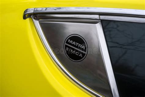 Matra Simca Sign On Yellow Bagheera Car Parked In The Street Editorial