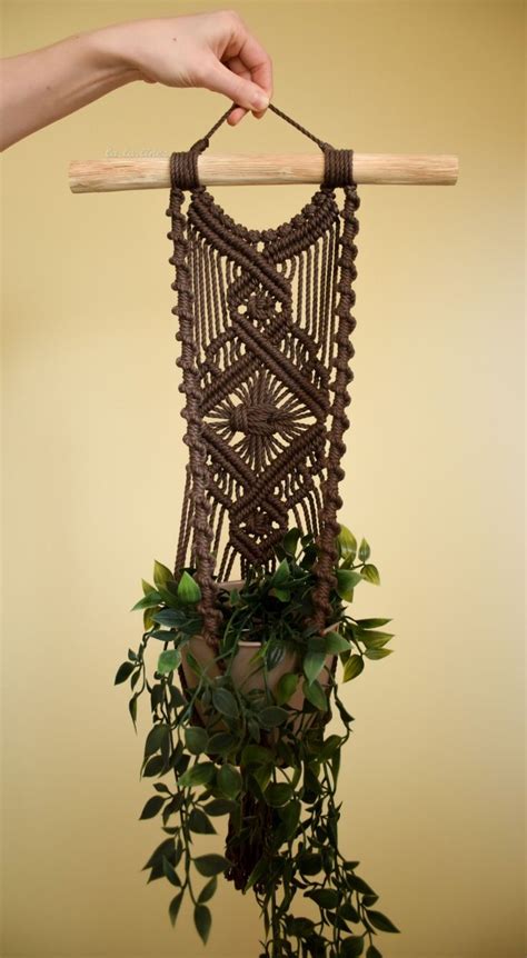 Makramowy Kwietnik Kwietnik Ze Sznurka Macrame Plant Hanger Macrame