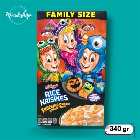 Jual Kelloggs Rice Krispies Shocking Orange Cereal Import 340 Gram