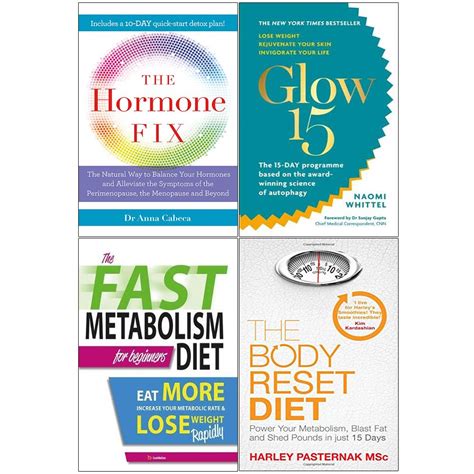 The Hormone Fix Glow15 Fast Metabolism Diet Body Reset Diet 4 Books Collection Set Anna