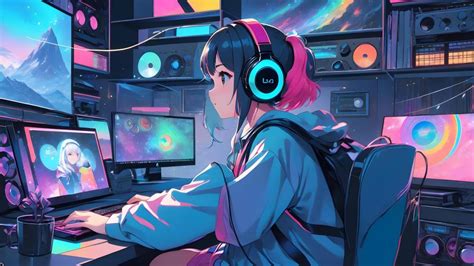 Gamer Girl in Neon Bliss - backiee