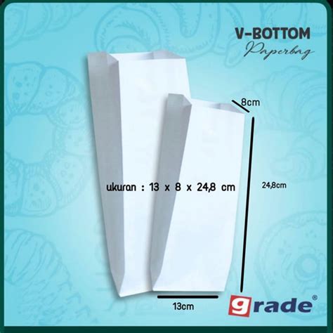 Jual Paper Bag Kantong Kertas Paper Bag Food Grade Putih Kota