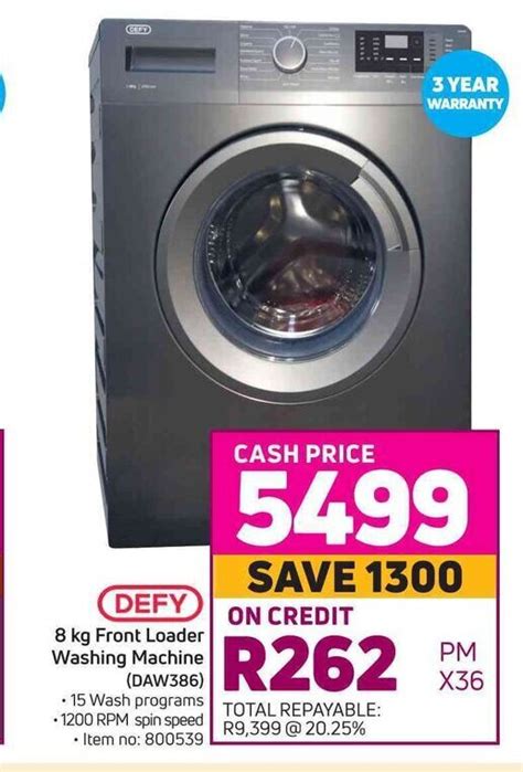 Defy 8 Kg Front Loader Washing Machine Offer At Game