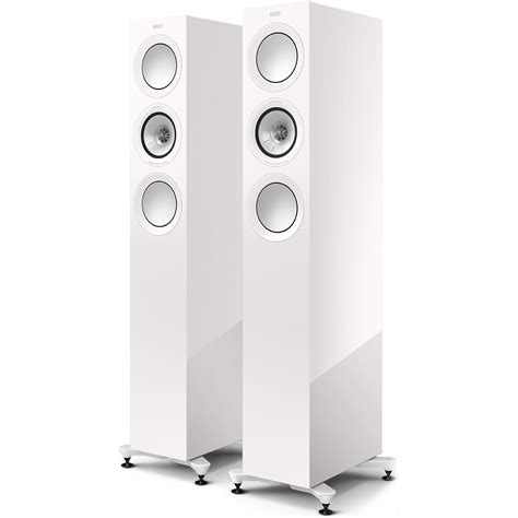 Kef R5 Meta Pair 5 25 3 Way Floor Standing Speakers White Accessories4less