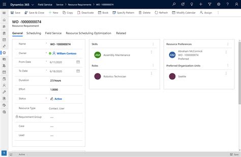 Overview Of The Dynamics Field Service Schedule Assistant