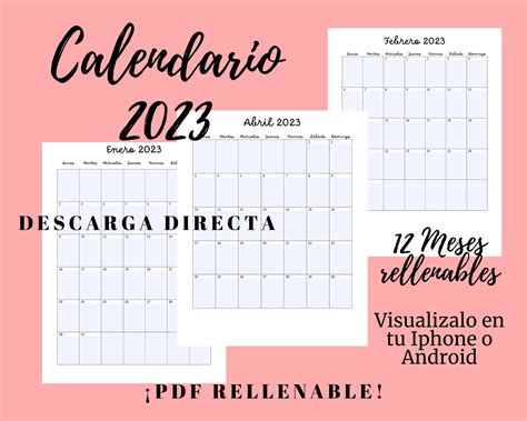 Calendario 2023 Para Rellenar Imprimir Imagesee Reverasite