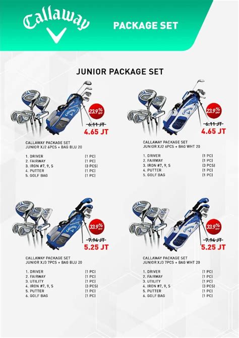 Beginner Package Set E Catalogue Raja Golf