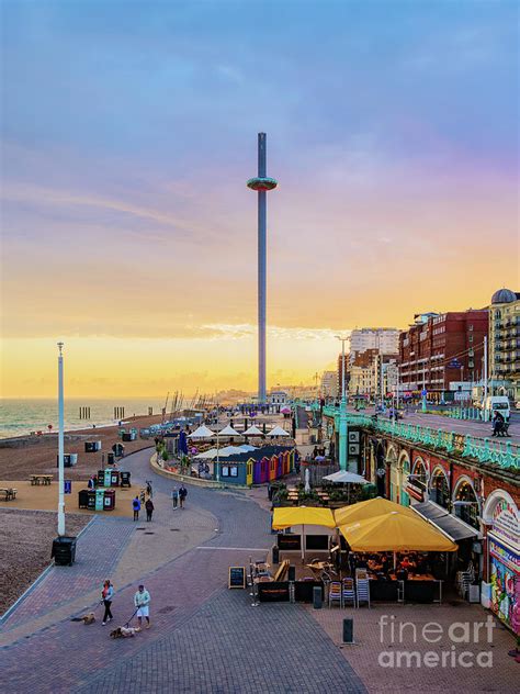 View towards the i360 Observation Tower, Brighton, City of Brighton and ...