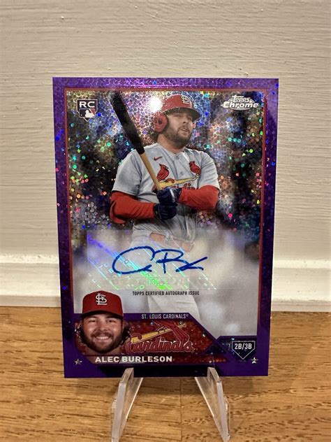 2023 Topps Chrome Update Series Alec Burleson Purple Speckle Rookie