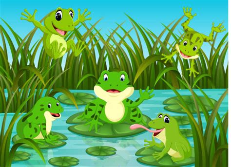 Frogs Jumping On Lily Pads Stock Photos, Pictures & Royalty-Free Images ...