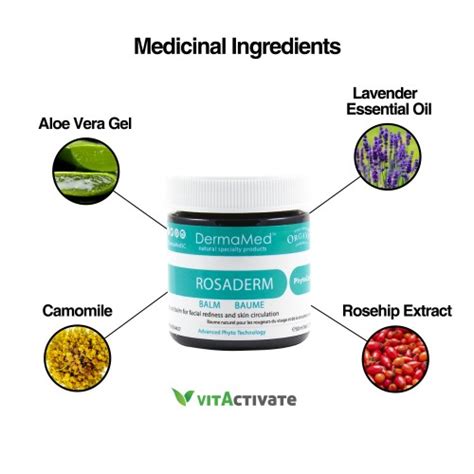 Organic Rosacea Cream Facial Redness Treatment, DERMAMED Balm