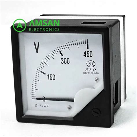 Jual Voltmeter Analog Volt Meter 6l2 V 450vac 450v Ac 80x80 80mm Shopee Indonesia