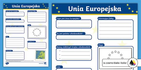 Unia Europejska Karta faktów Kraje świata Twinkl