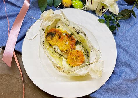 Filetto Di Branzino Al Cartoccio Con Finocchio E Arancia Sapore Di Mare