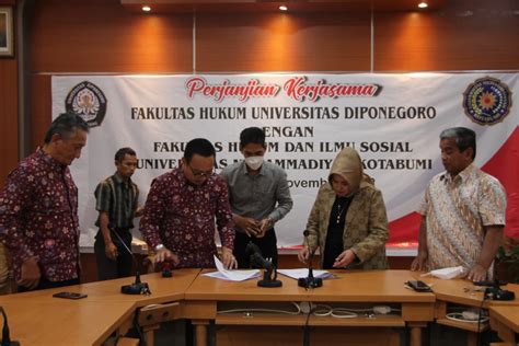 FHIS UMKO Tanda Tangani Kerjasama Bidang Tri Darma Dengan FH Undip