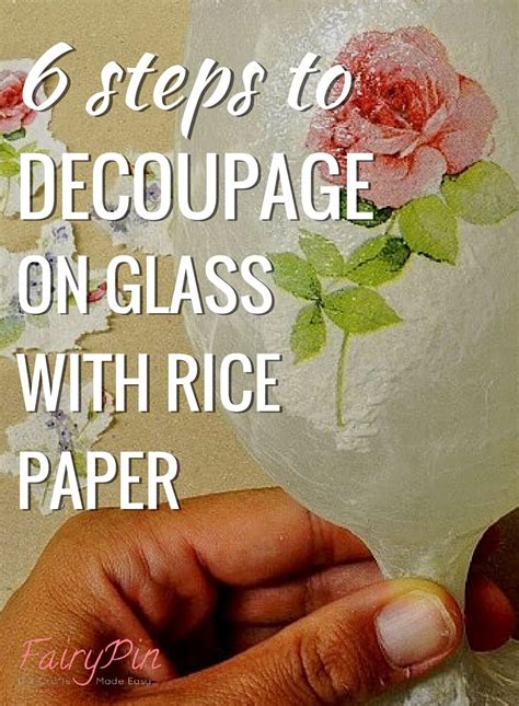 How To Decoupage On Glass With Rice Paper Napkin Glitter And Patina