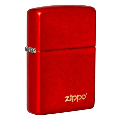 Classic Metallic Red Zippo Logo