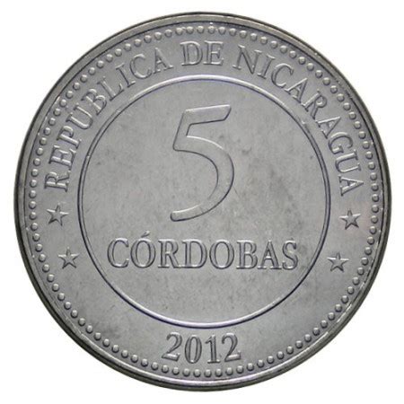 2012 5 Cordobas Nicaragua 100 Años Córdoba Moneda Nacional KM