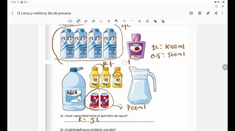 Litros Y Mililitros To De Primaria Youtube