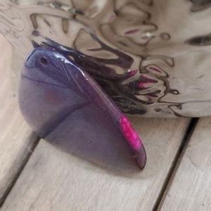 Handmade Jewelry New Purple Fire Dragon Veins Agate Triangle