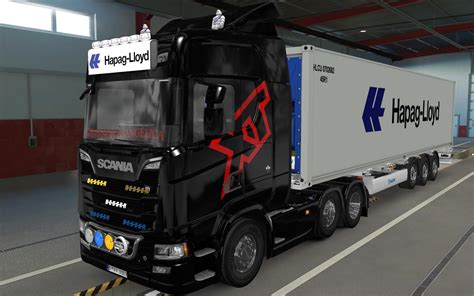 BIG LIGHTBOX SCANIA R UND S 2016 HAPAG LLOYD WHITE 1 39 ETS2 ETS2