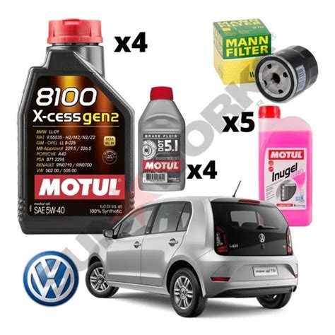 Kit Revisão Motul 8100 5w40 Vw Up Tsi 2015 2016 2017 2018