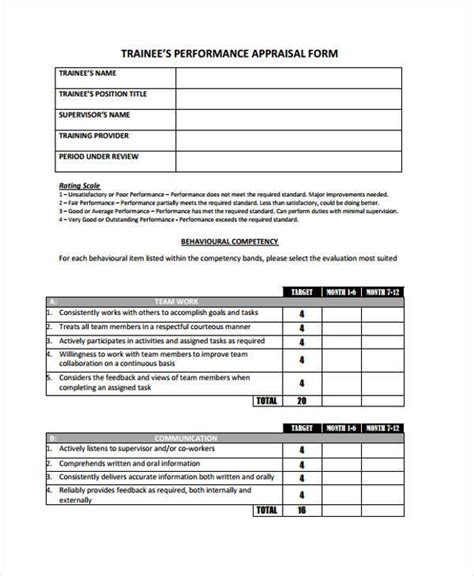 Free 8 Sample Performance Feedback Forms In Pdf Ms Word