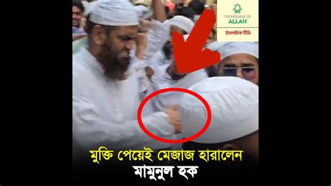 মুক্তি পেয়েই মেজাজ হারিয়ে ভক্তকে পেটালেন মামুনুল হক মামুনুল হকের