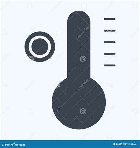 Icon Temperature Related To Air Conditioning Symbol Glyph Style