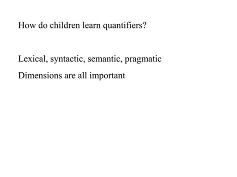 lecture  quantification