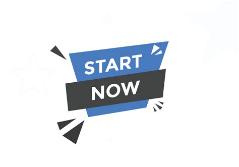 Start Now Button Speech Bubbles Start Now Text Colorful Web Template