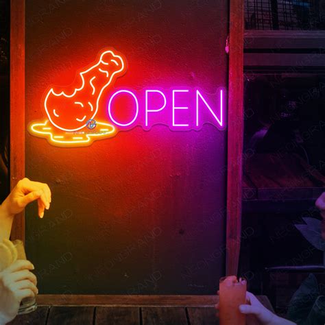 Fried Chicken Open Neon Signs Led Light - NeonGrand