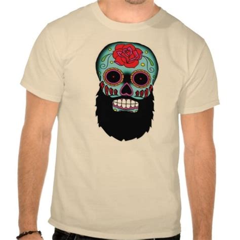 Bearded Sugar Skull T Shirt Skull Tshirt Sweatshirts