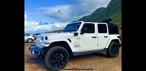 Jeep Wrangler 4xe 2021 White Jeeps Matts Oahu Car Rentals Llc Honolulu Car Rental