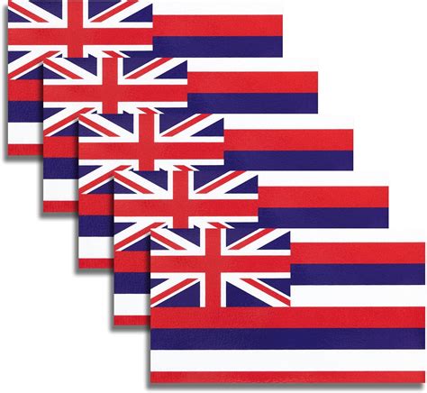 Hsq 5 Pcs Hawaii State Flag Vinyl Decal Hawaii Flag Decals