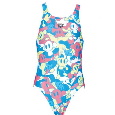 Limited Edition Arena Camo Kun Open Back Girls Swimsuit Royal Girls Arenaiseries