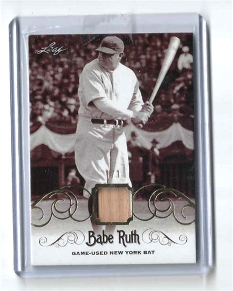 Leaf Babe Ruth Game Used Bat YB 39 1 Of 1 EBay
