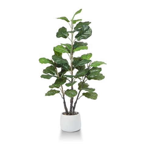 Buy Fiddle Leaf Fig Tree With Pot Artificial Trees For Home Decor