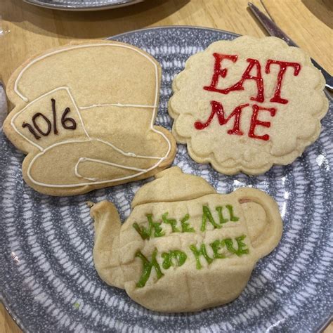 Alice Adventures In Wonderland Themed Cookies Cutters Eat Me Drink Me