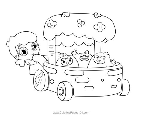 Yeti Sitting True And The Rainbow Kingdom Coloring Page Coloring