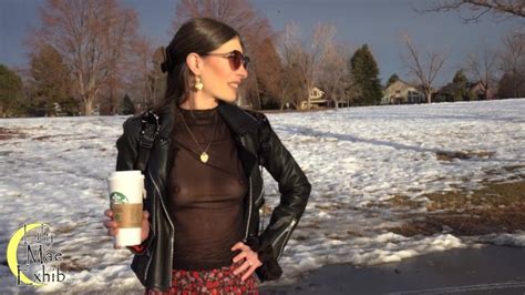 Boldly Showing Off My Nipples To Strangers In A See Through Top And No Bra Free Mobile Porn