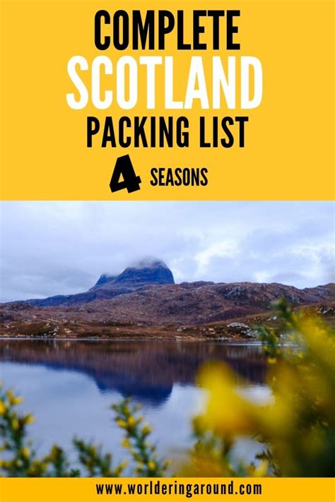 What To Pack For Scotland 4 Seasons Packing List For Scotland Free Checklist Packing