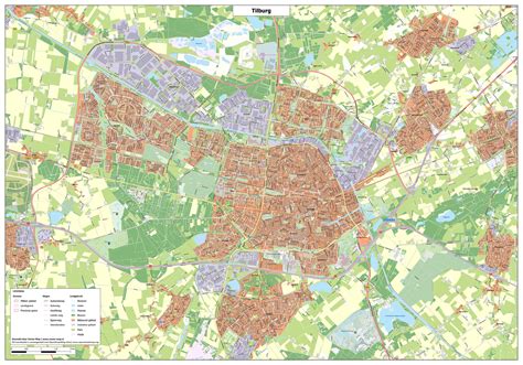 Kaart Tilburg Vector Map