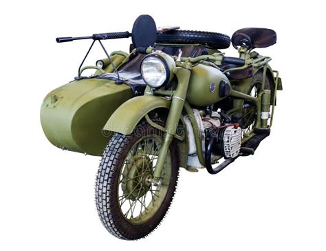 Soviet Military Motorcycle with a Machine Gun Stock Photo - Image of ...