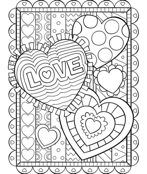 Coloriage Mandala de la Saint Valentin télécharger et imprimer