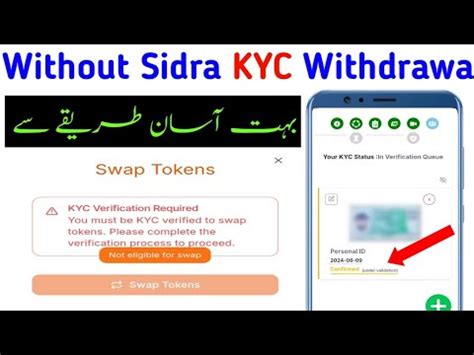 Without Sidra KYC Withdrawa Sidra Chain KYC Verification Problem