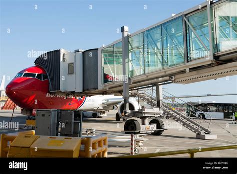 Passenger Access Ramp Bridge For Passengers To Board Boarding Plane