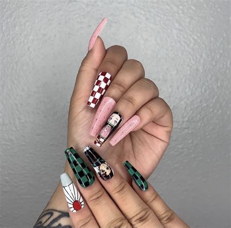 25 Stunning Acrylic Anime Inspired Nails Anime Nails Acrylic Nails Coffin Pink Gel Nails