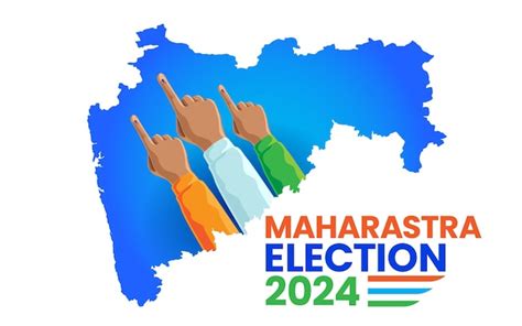 Premium Vector Maharashtra Election 2024 With Voting Hands And