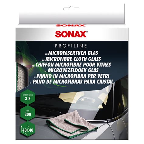 SONAX 3er Pack Microfasertücher Glas Werkstatt Store